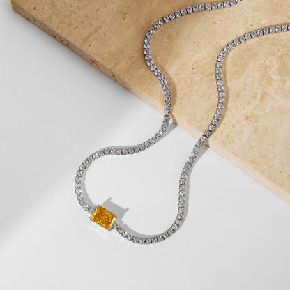 [Amore Jewels]2.0 carat Ornate Emerald Cut Necklace