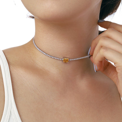 [Amore Jewels]2.0 carat Ornate Emerald Cut Necklace