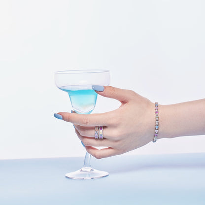 [Amore Jewels]Dainty Kaleidoscopic Emerald Cut Daily Ring