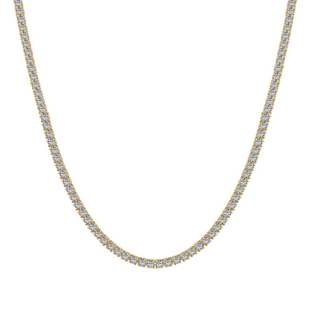 [Amore Jewels]Delicate Round Shape Tennis Necklace