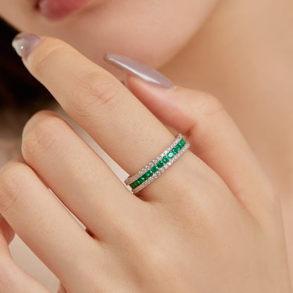 [Amore Jewels]Delicate Colorful Round Cut Daily Ring