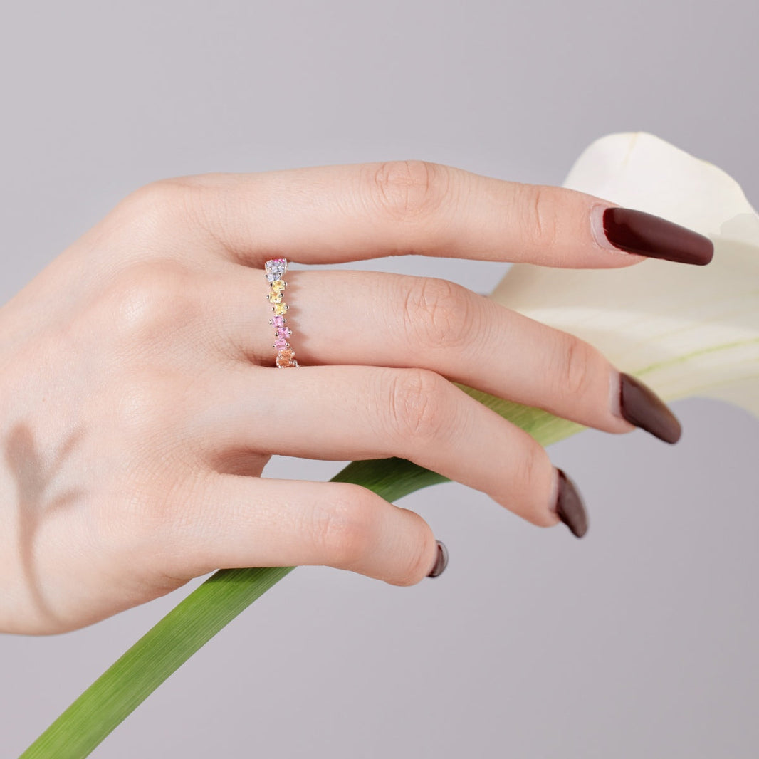 [LEGEND]Mixed Colorful Square Staggered Rings