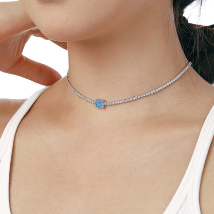 [Amore Jewels]2.0 carat Ornate Emerald Cut Necklace
