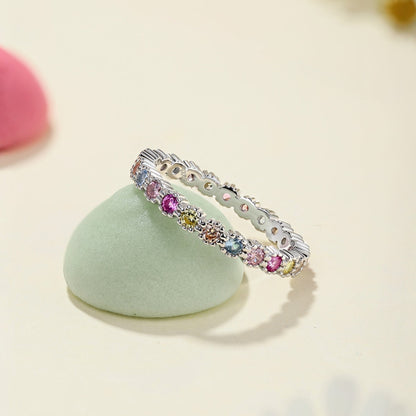 [Amore Jewels]Exquisite Colorful Round Cut Party Ring