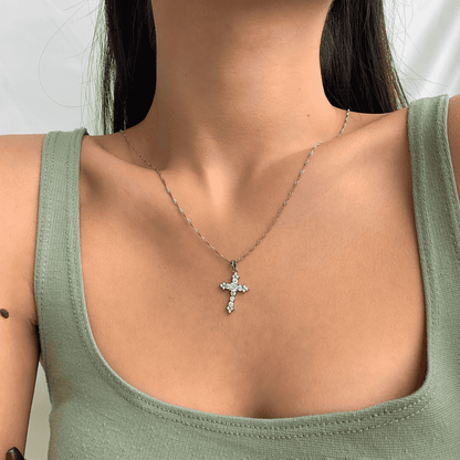 [Amore Jewels]Delicate Cross Shape Necklace