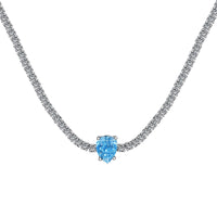 [Amore Jewels]1.0 carat Unique Pear Cut Tennis Necklace