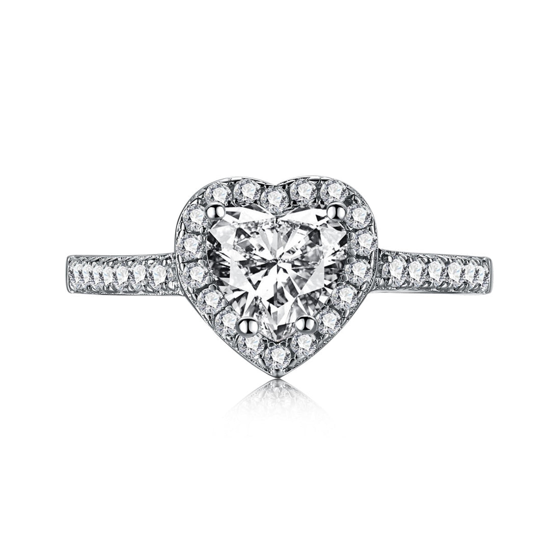 [Amore Jewels]Eternity Splashy Romantic Heart Shape Lover Ring