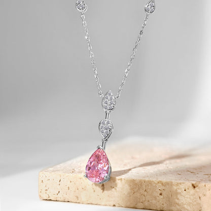 [Amore Jewels]Dazzling Pear Cut Necklace