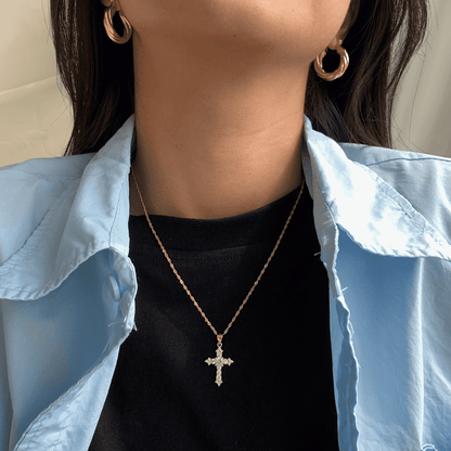 [Amore Jewels]Delicate Cross Shape Necklace