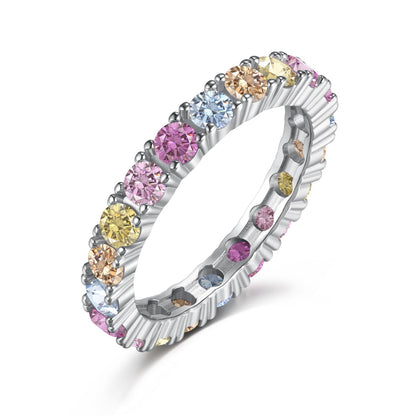 [Amore Jewels]Dazzling Lustrous Round Cut Tennis Ring
