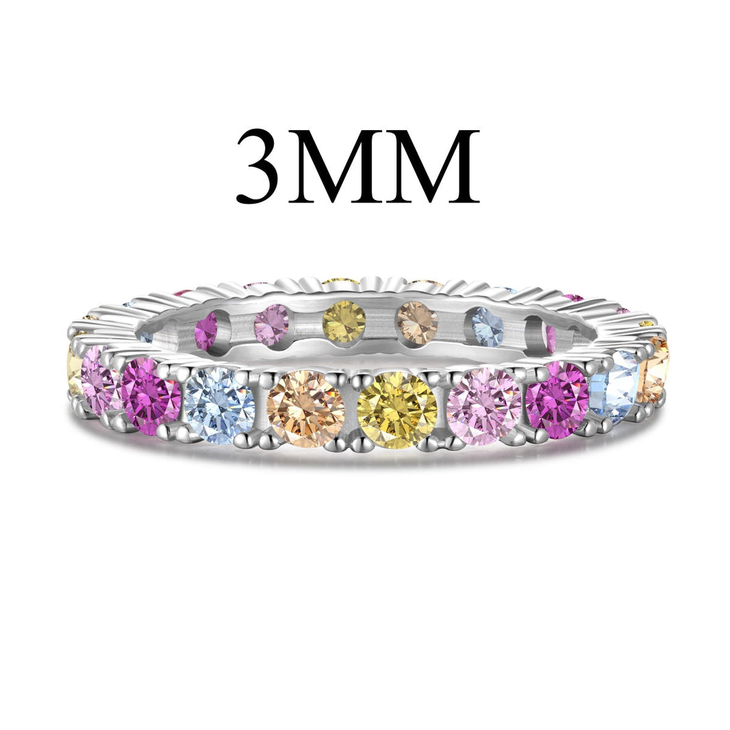 [Amore Jewels]Dazzling Lustrous Round Cut Tennis Ring