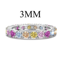 [Amore Jewels]Dazzling Lustrous Round Cut Tennis Ring