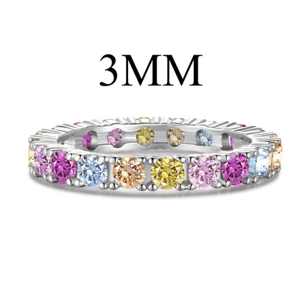 [Amore Jewels]Dazzling Lustrous Round Cut Tennis Ring