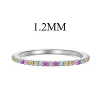 [Amore Jewels]Ornate Colorful Round Cut Tennis Ring
