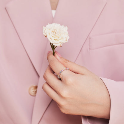[Amore Jewels]Unique Scintillating Round Cut Daily Ring
