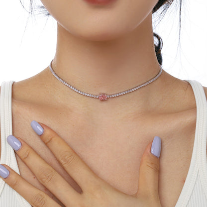 [Amore Jewels]1.0 Carat Shining Oval Cut Necklace
