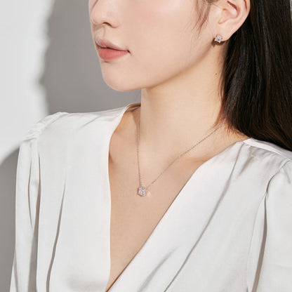 [Amore Jewels]1.0 Carat Radiant Princess Cut Wedding Earrings