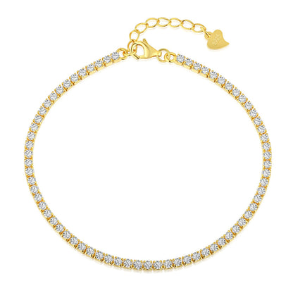 [Amore Jewels]Radiant Shinning Princess Cut Tennis Bracelet