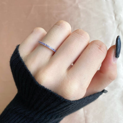 [Amore Jewels]Delicate Sparkling Round Cut Daily Ring