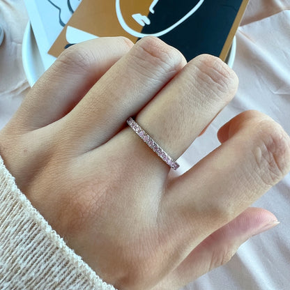 [Amore Jewels]Delicate Sparkling Round Cut Daily Ring