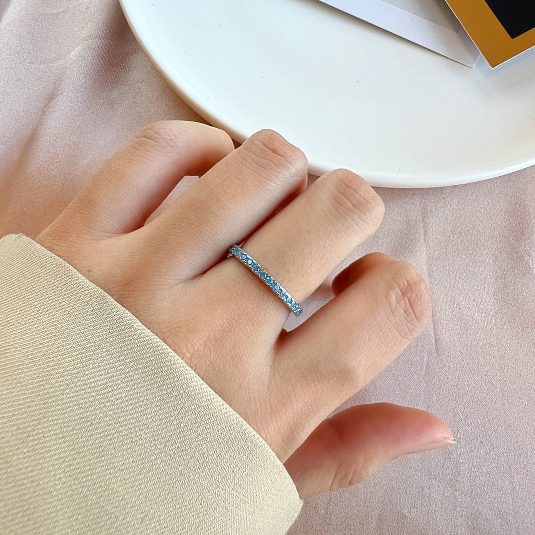 [Amore Jewels]Delicate Sparkling Round Cut Daily Ring