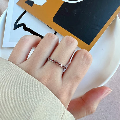 [Amore Jewels]Delicate Sparkling Round Cut Daily Ring