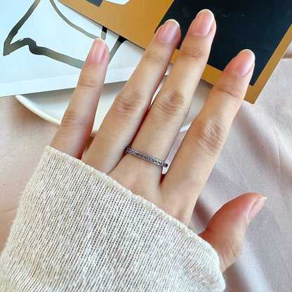 [Amore Jewels]Delicate Sparkling Round Cut Daily Ring