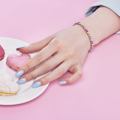 [Amore Jewels]Ornate Sparkling Multi Cut Party Bracelet