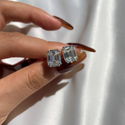 [Amore Jewels]Dazzling Square Shape Earrings