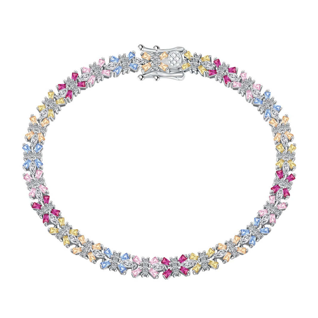 [Amore Jewels]Radiant Colorful Emerald Cut Party Bracelet