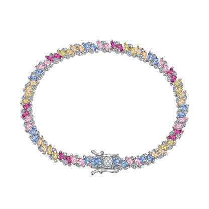 [Amore Jewels]Ornate Sparkling Multi Cut Party Bracelet