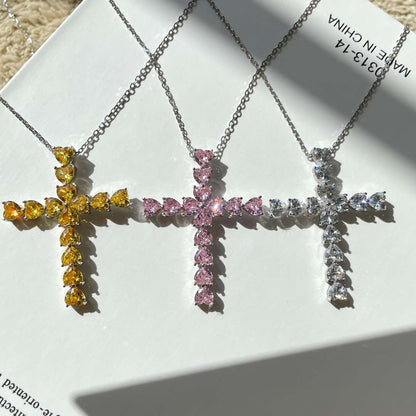 [Amore Jewels]Radiant Cross Shape Necklace