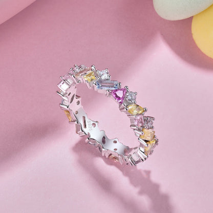 [Amore Jewels]Dazzling Polychromatic Multi cut Daily Ring
