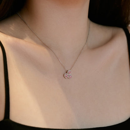 [Amore Jewels]Elegant Flower Shape Pear Cut Necklace