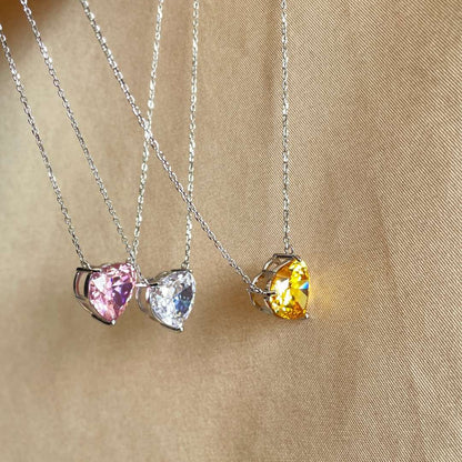 [Amore Jewels]6.0 carat Radiant Heart Shape Necklace