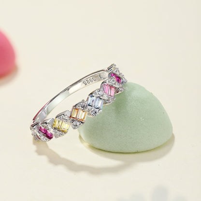 [Amore Jewels]Delicate Vibrant Emerald Cut Daily Ring
