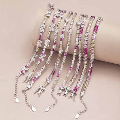 [Amore Jewels]Delicate Colorful Emerald Cut Party Bracelet