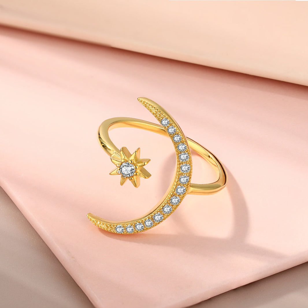 [Amore Jewels]Eternity Moon & Star Ring