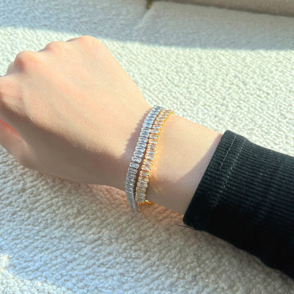 [Amore Jewels]Exquisite Emerald Cut Daily Bracelet