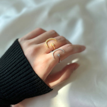 [Amore Jewels]Eternity Moon & Star Ring