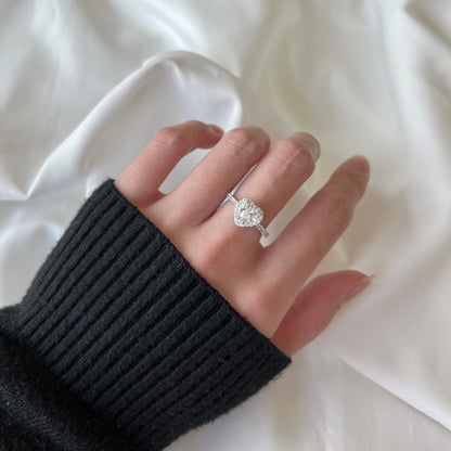 [Amore Jewels]Eternity Splashy Romantic Heart Shape Lover Ring