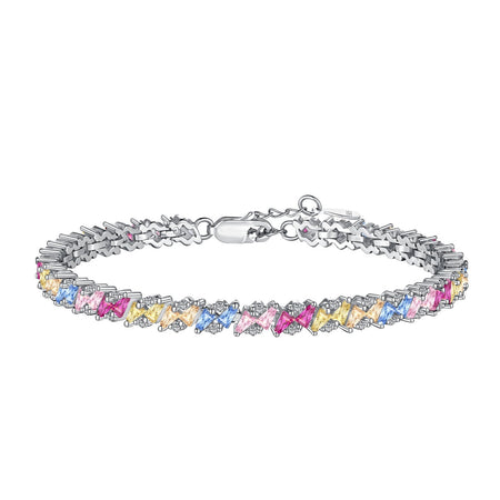 [Amore Jewels]Ornate Sparkling Multi Cut Party Bracelet