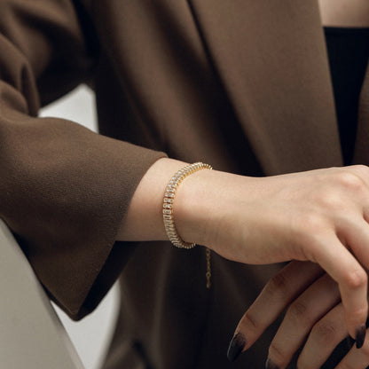 [Amore Jewels]Exquisite Emerald Cut Daily Bracelet
