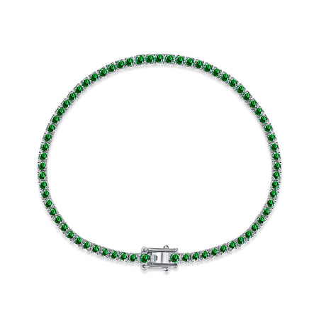 [Amore Jewels]Dazzling Colorful Round Cut Daily Bracelet