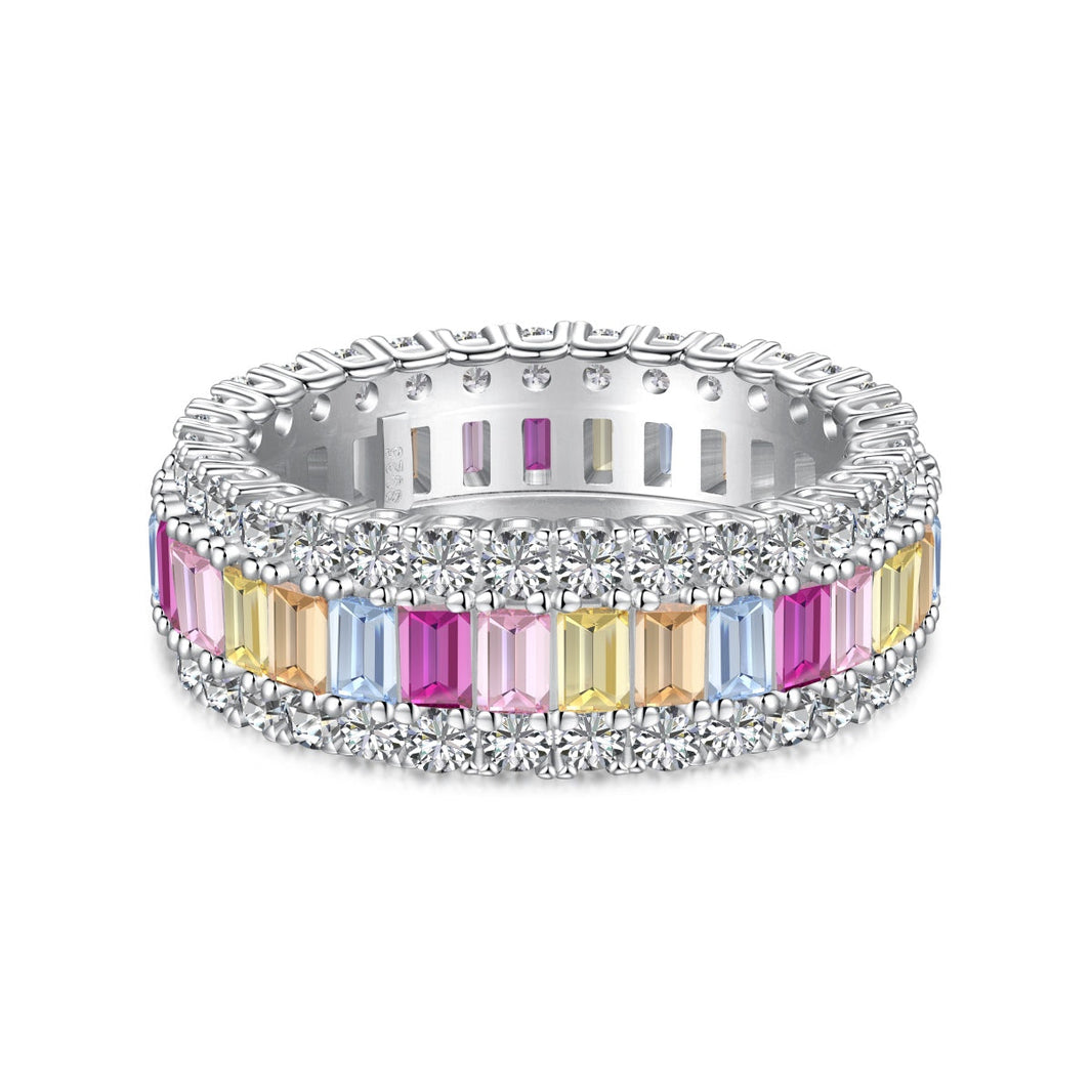 [LEGEND]Dainty Colorful Radiant Cut Daily Ring