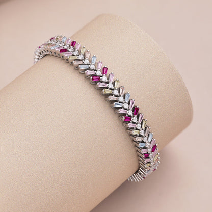 [Amore Jewels]Dainty Radiant Emerald Cut Daily Bracelet