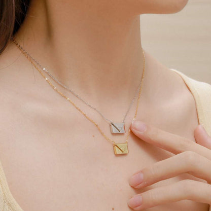[Amore Jewels]Envelope Heart Shape Mother's Day Necklace