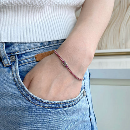 [Amore Jewels]Dazzling Colorful Round Cut Daily Bracelet