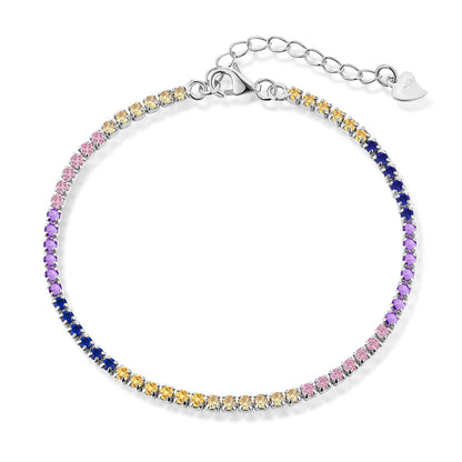 [Amore Jewels]Radiant Shinning Princess Cut Tennis Bracelet