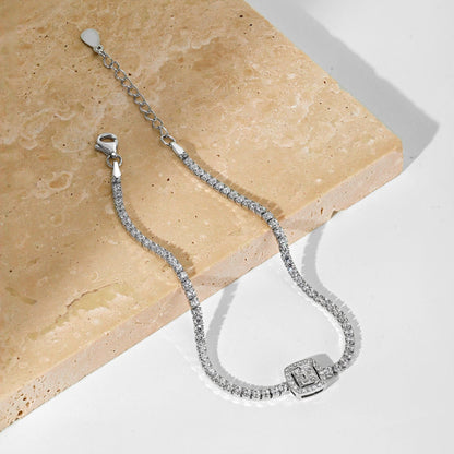 [Amore Jewels]Luxurious Dazzling Square Shape Banquet Bracelet
